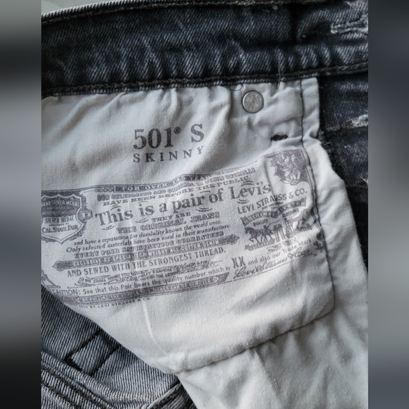 Levi's 501 ankle jeans, size 25, washed-out black - Picture 4 of 9